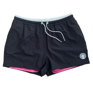 Chubbies Classic Swim Trunks 4” Lined Elastic waist Black Pink Sz M NEW